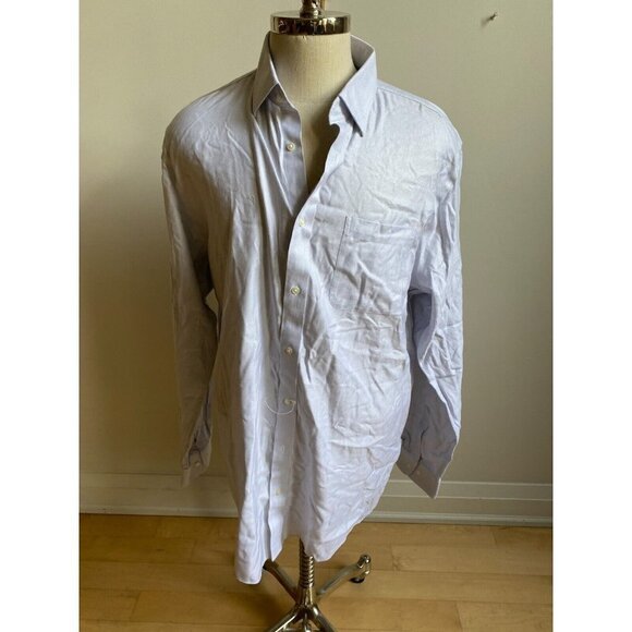 NORDSTROM Men's Shop Smart Care Dress Shirt Sz 17 Traditional Fit - Picture 1 of 8